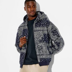 Men's Full Zip Hooded Sweatshirt - Original Use Dark Blue L